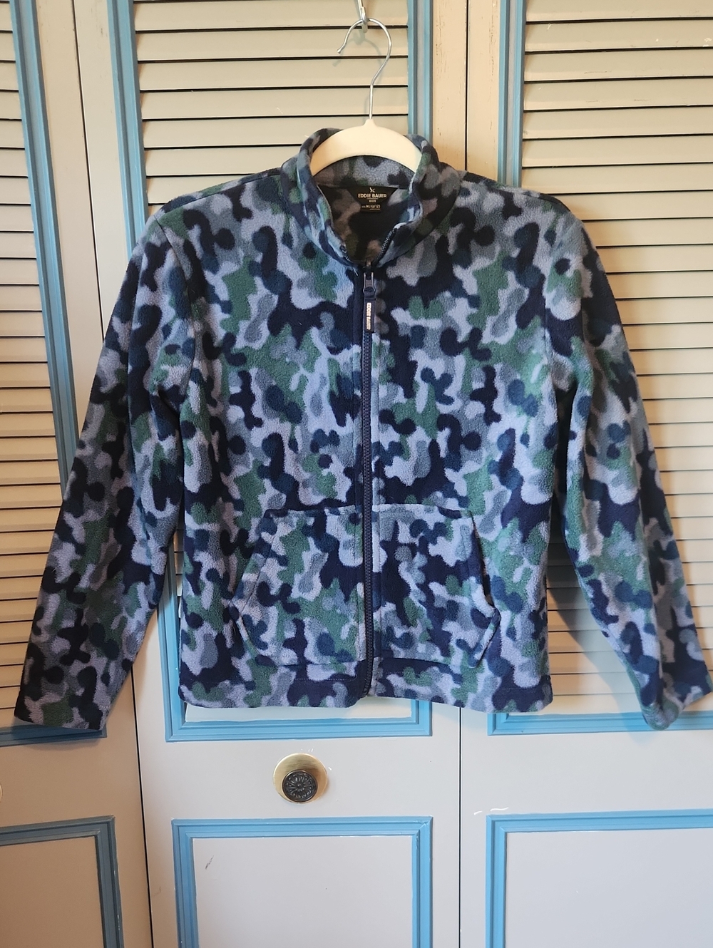 Eddie Bauer Kids Blue Camo Fleece Jacket